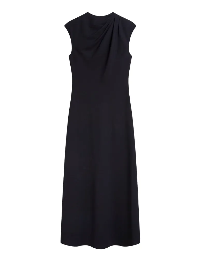 Ted Baker Kyamos Maxikleid mit Spaghettiträgern und Drapierungsdetails - Schwarz Schwarz