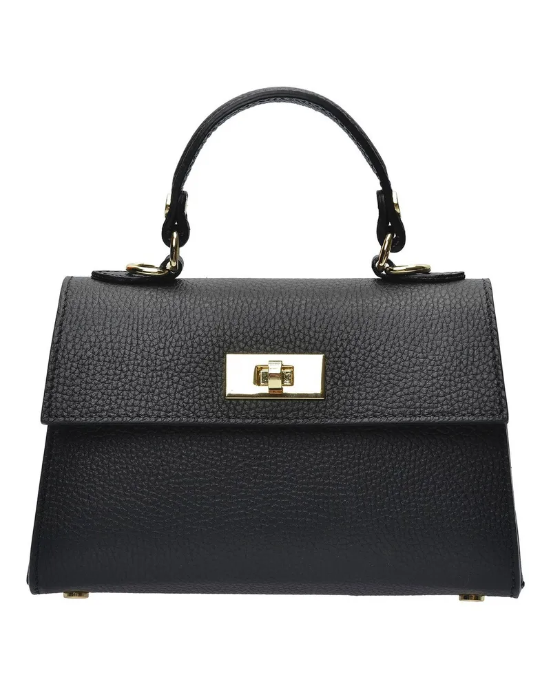 Isabella Rhea Schwarz Rindsledertasche Schwarz