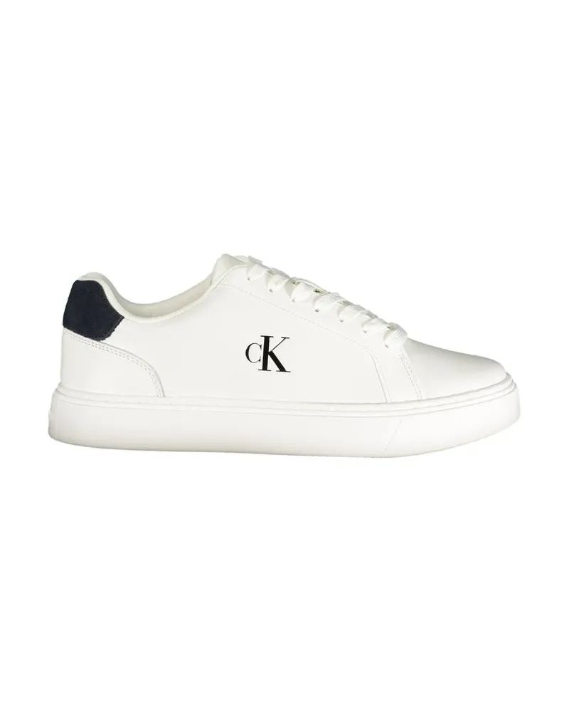 Calvin Klein Bianco Polyurethan Herren Sneaker Weiß
