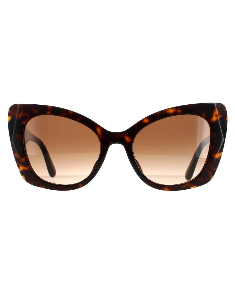 Dolce & Gabbana Schmetterling Damen Dunkel Havanna Braun Farbverlauf DG4405F Braun