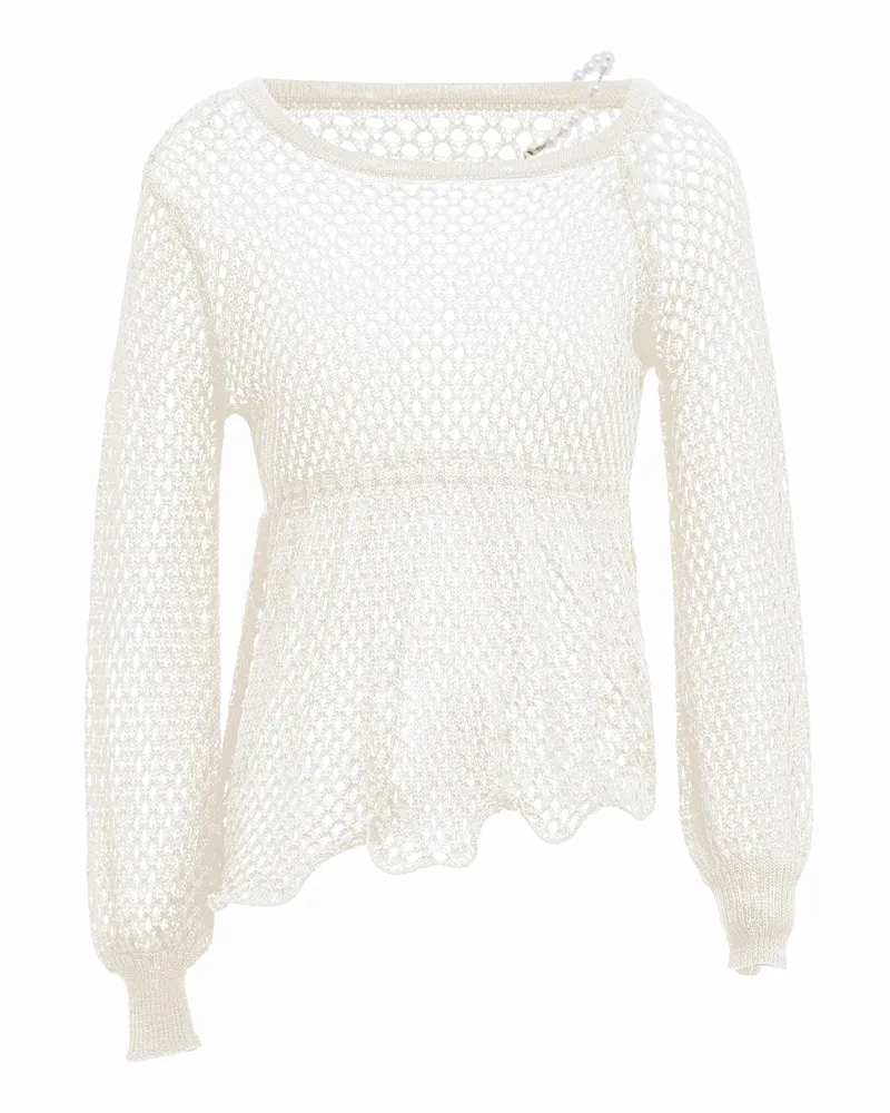 My Mo Pullover Frauen Wollweiß Wollweiß