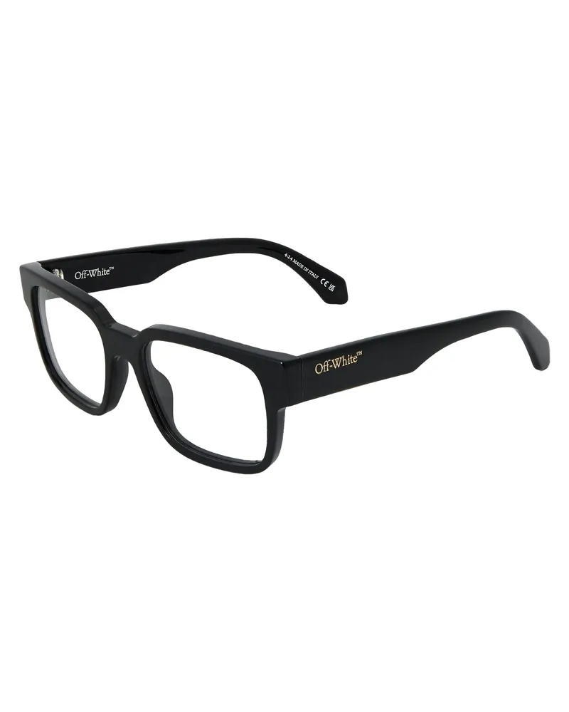 OFF-WHITE Off White - "Style 80" Quadratisch-Sonnenbrille für Herren/Damen Unisex (Schwarz Schwarz