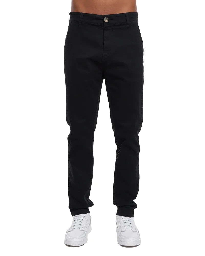 CrossHatch Roysden" Chino für Herren (Schwarz Schwarz
