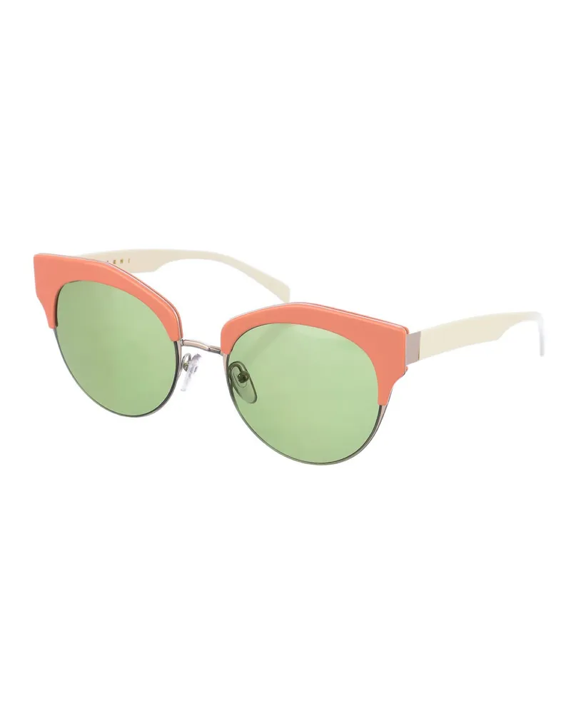 Marni ME635S Damen-Sonnenbrille aus Acetat in ovaler Form Grün