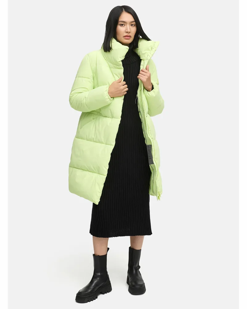 NAVAHOO Marikoo Damen Steppjacke Yukanii mit Kapuze & Reißverschlusstaschen Grün