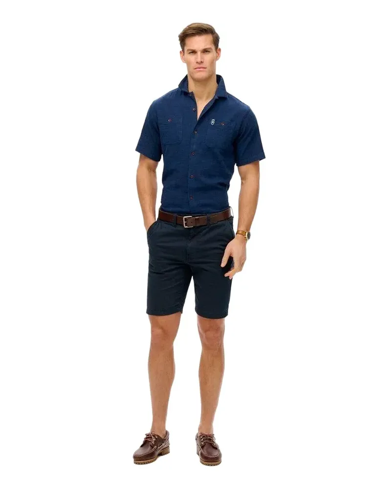 Superdry. Herren Merchant Hemd Blau