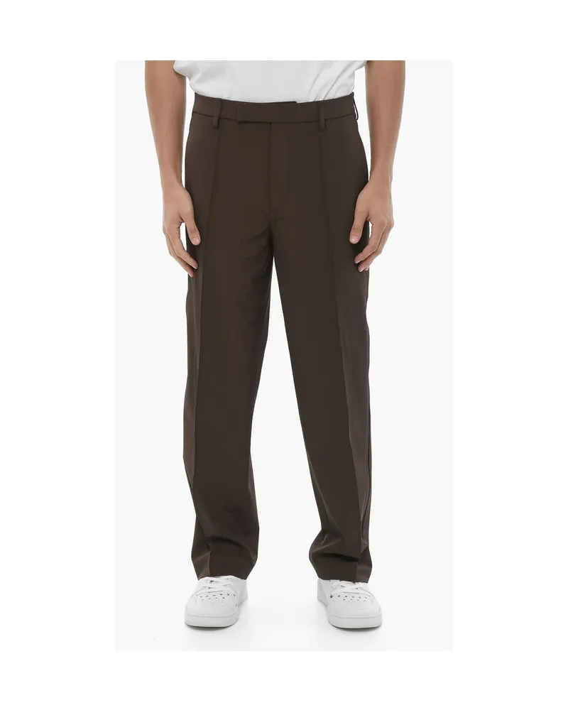 Neil Barrett Gerade geschnittene Slim Fit-Piesenhose in Braun Braun