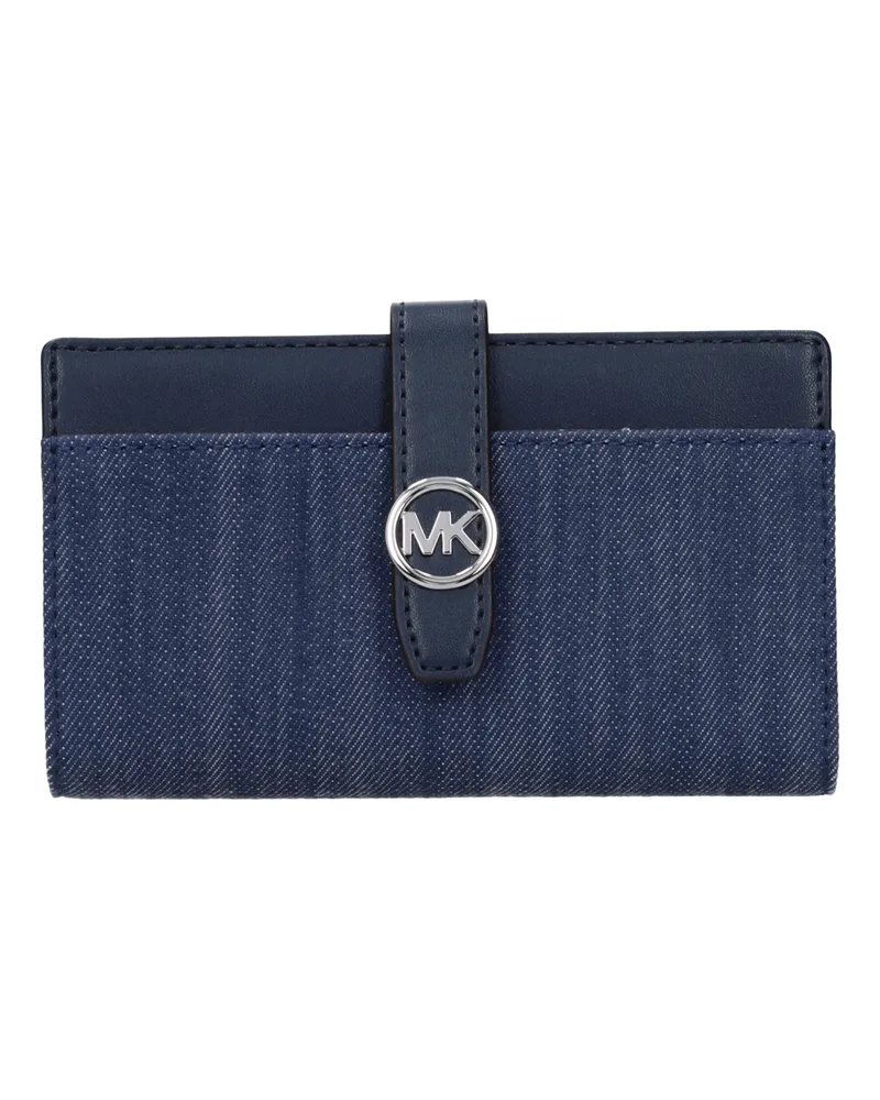 Michael Kors Blaue Stoffbörse Blau