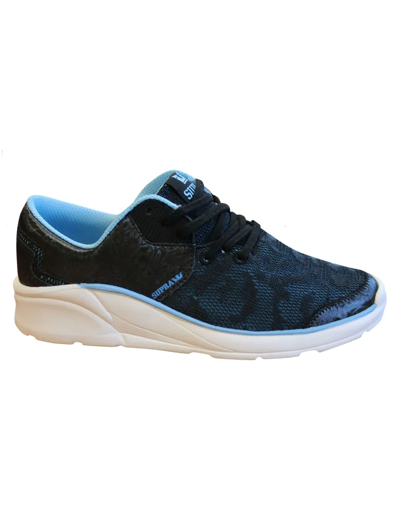 Supra Footwear Noiz Womens Trainer Black Blue Pea -up lässige Laufschuhe 98026 069 Schwarz