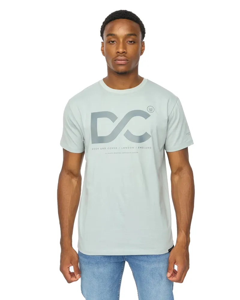 Duck and Cover Polymoore" T-Shirt für Herren, Schwer (Stahlblau Blau