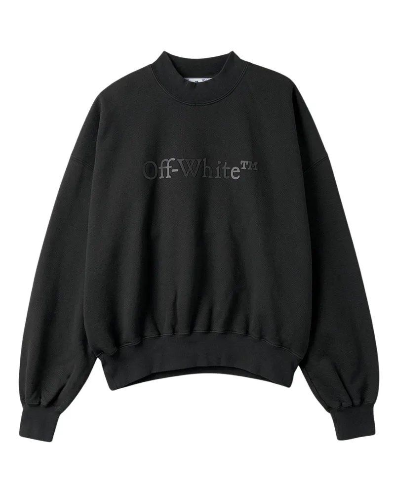 OFF-WHITE Bookish Laund Boxy Fit Schwarzes Sweatshirt Schwarz