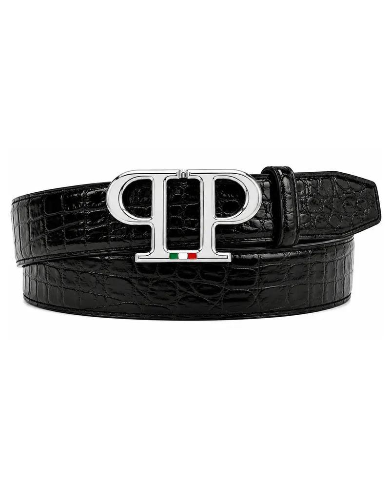 Philipp Plein Gürtel Cocco Schwarz