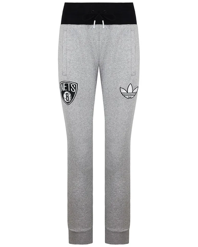 adidas Brooklyn Nets Damen Graue Trainingshose Grau