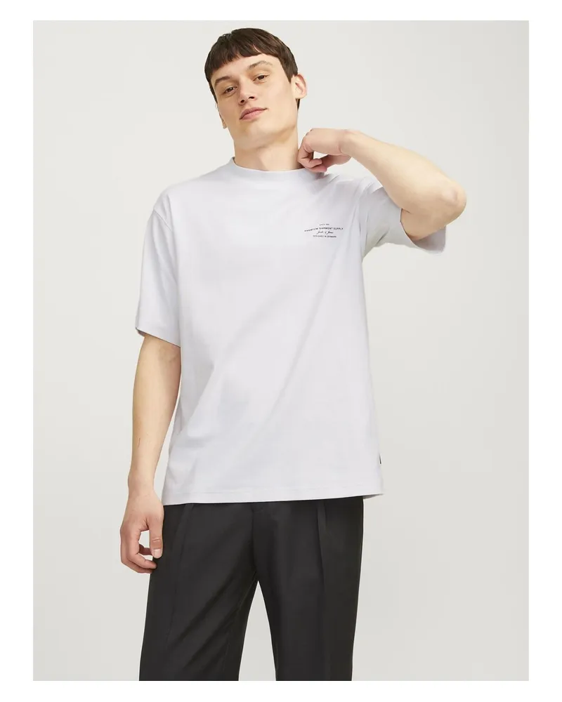 Jack & Jones Chad Branding Baumwoll-T-Shirt für Herren - Weiß Weiß