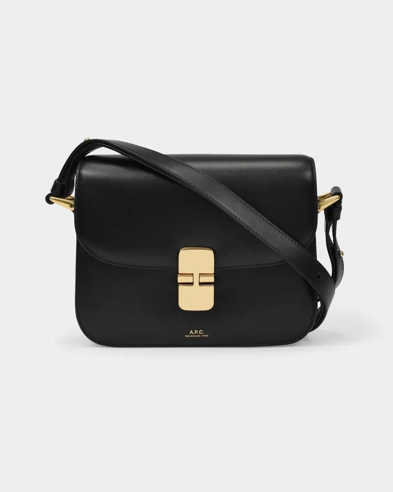 A.P.C. Grace Small Hobo Bag -  - Black - Leather Schwarz