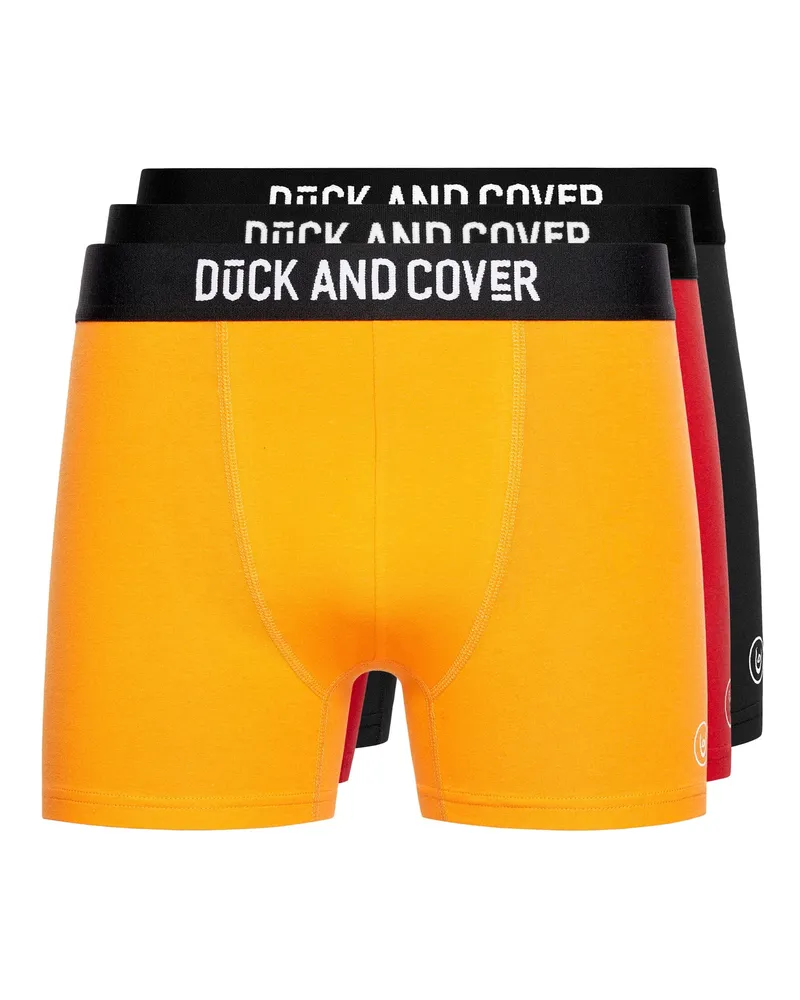Duck and Cover Fiery" Boxershorts für Herren(3er-Pack) (Gelb/Rot/Schwarz Gelb