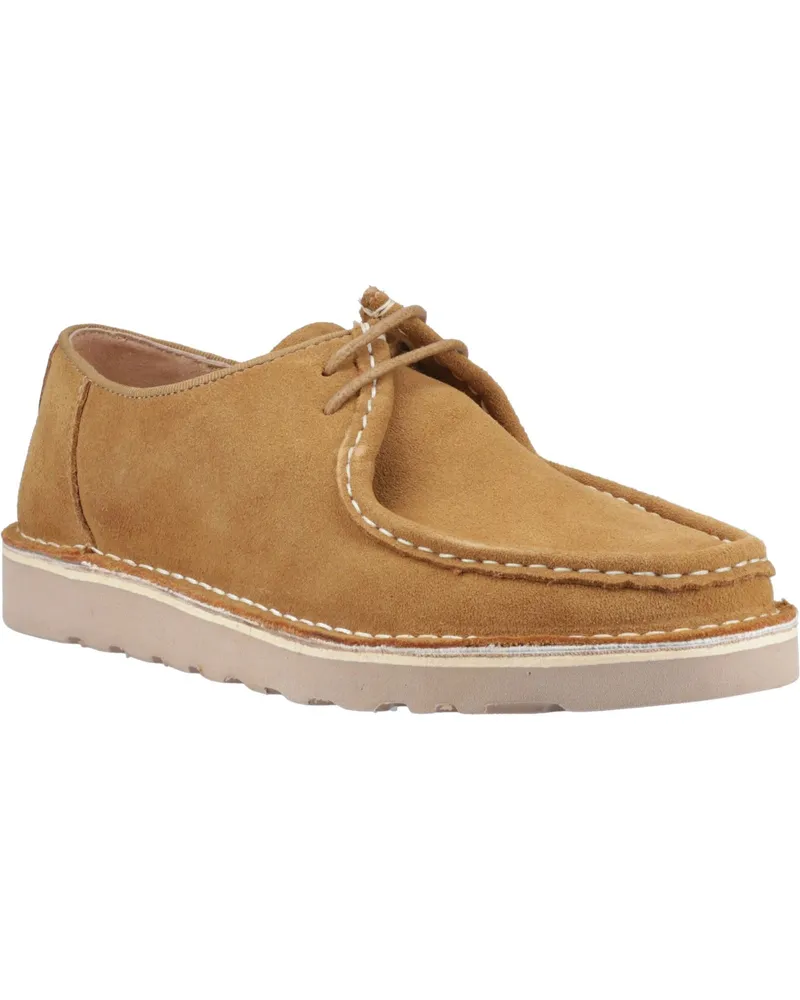 Hush Puppies Otis Wildleder Herren Schnüroptik Schuhe in Beige Cognac