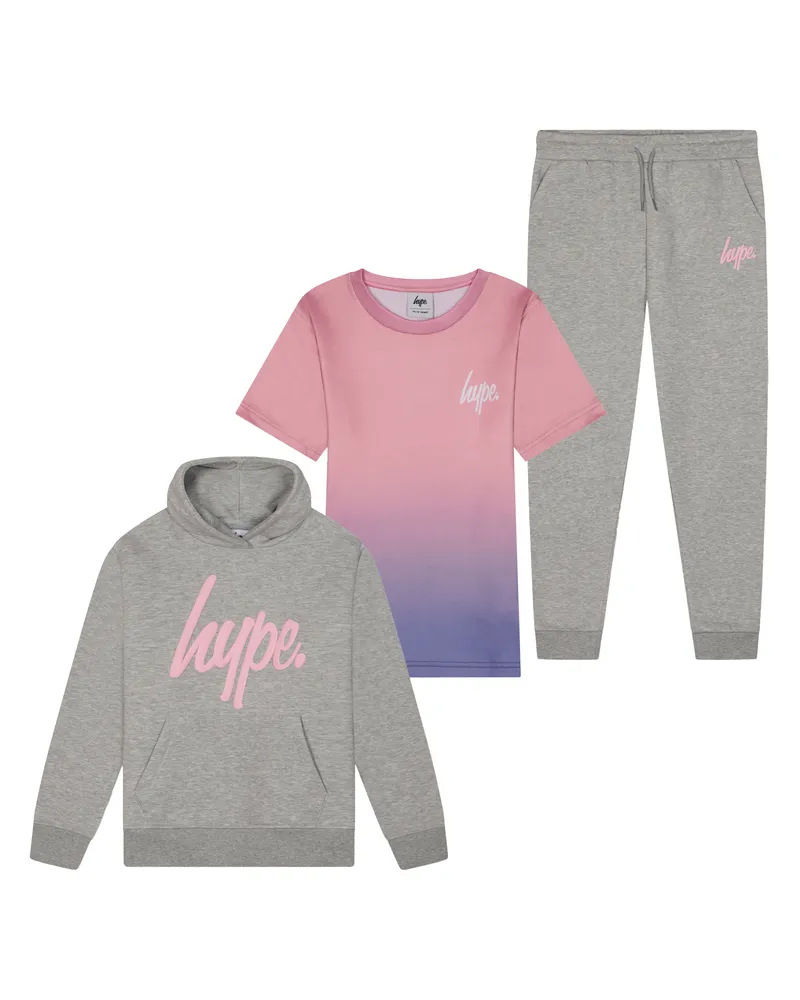 HYPE Mädchen 3-teiliges Set Genesis - Oberteil, Jogginghosen & Kapuzenpullover Mehrfarbig 7-14 Jahre Mehrfarbig