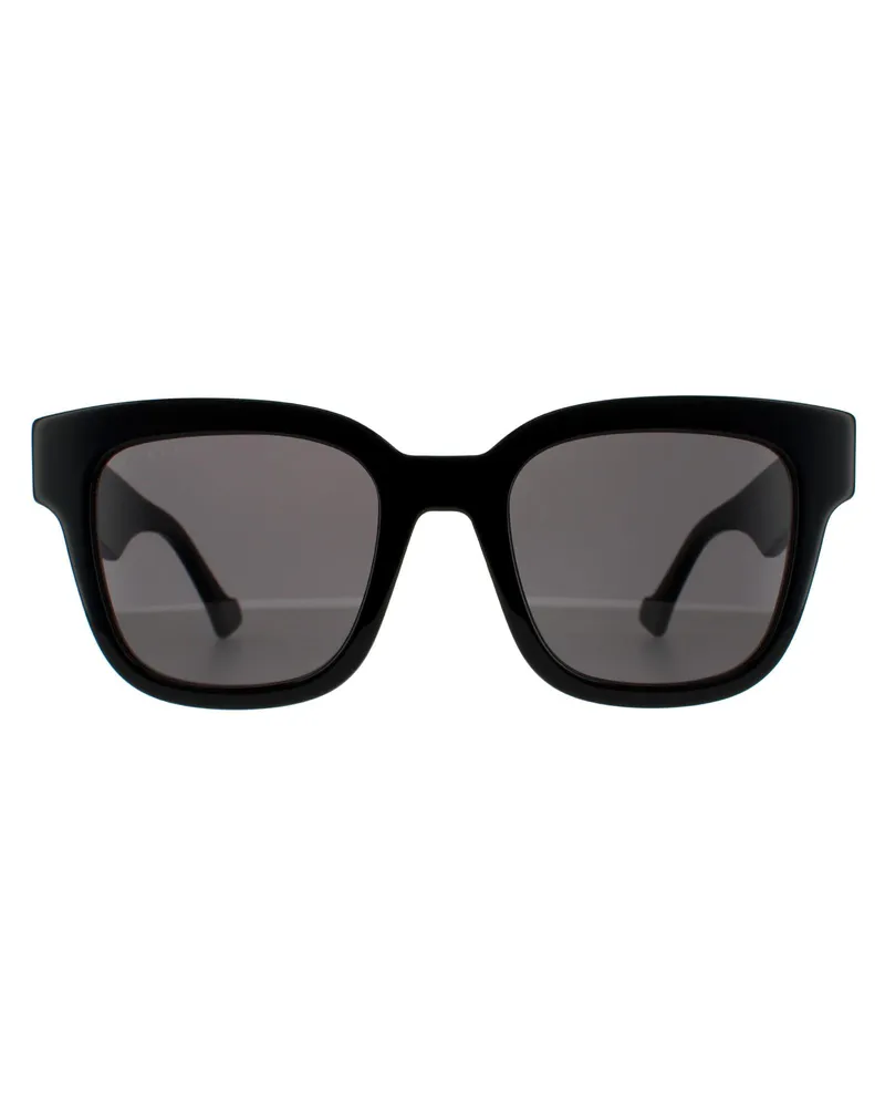 Gucci Rechteckige Damen Sonnenbrille Schwarz Grau Schwarz