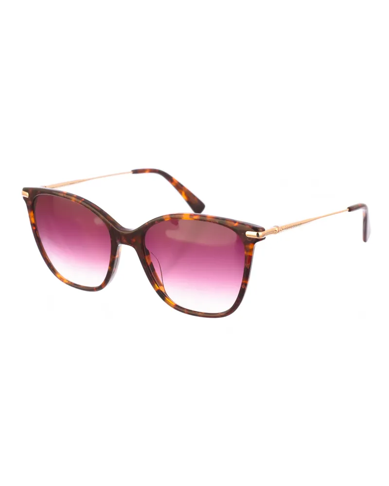 Longchamp LO660S Damen-Sonnenbrille aus Acetat in Schmetterlingsform Braun