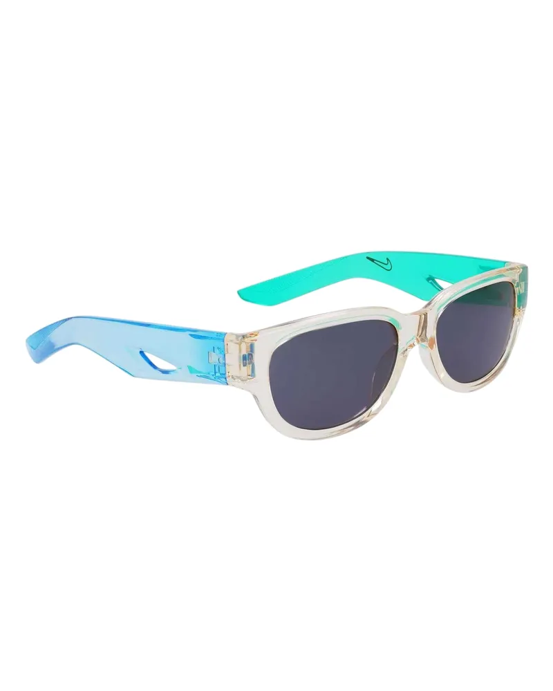 Nike II" Rechteck-Sonnenbrille, Kunststoff (Kokosmilch/Marine Blau