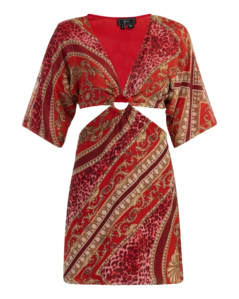 FAINA Minikleid mit Cut-outs Damen verrotten Rot