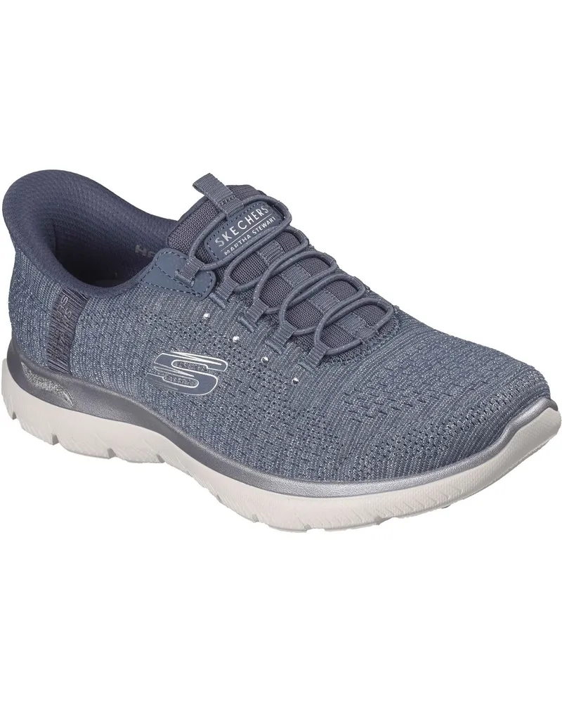 Skechers Arch Fit Summits Damen-Sneakers, Soft shimmer Textileinsatz - Grau Grau