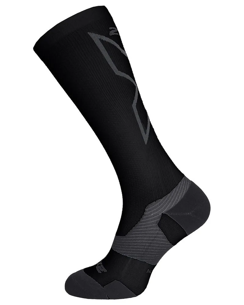 2XU Light Cushion Full Herren Schwarz/Titanium Socken Schwarz