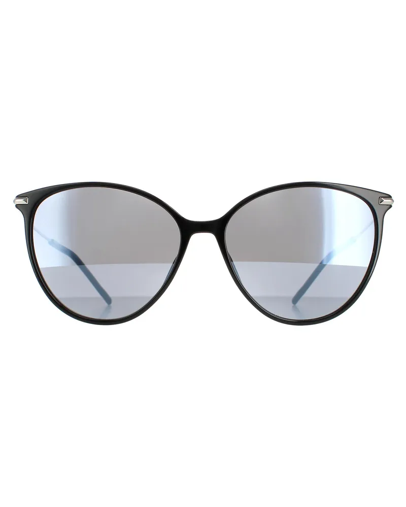 HUGO BOSS Runde Herren Schwarz Silber Spiegel BOSS 1272/S Schwarz
