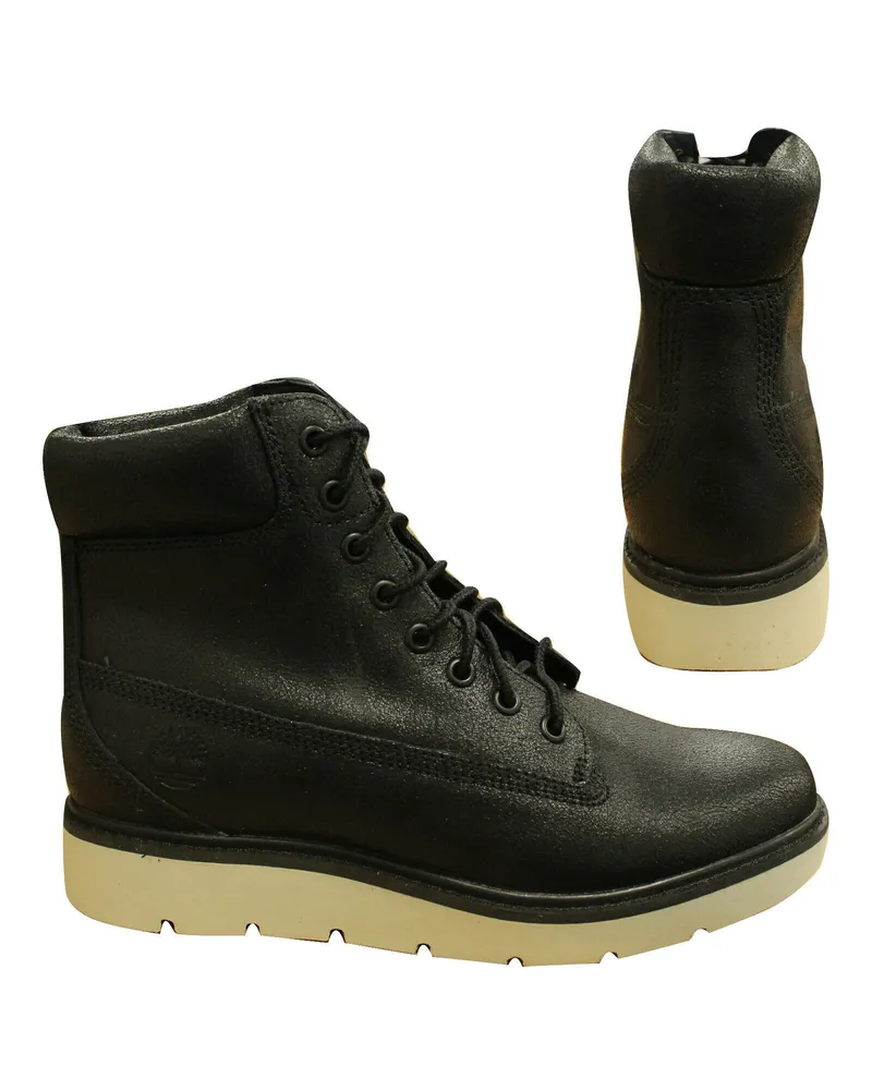 Timberland Kenniston 6 Zoll Frauen Schwarz Wachste Leder Schnürstiefel A1iry B89E Schwarz