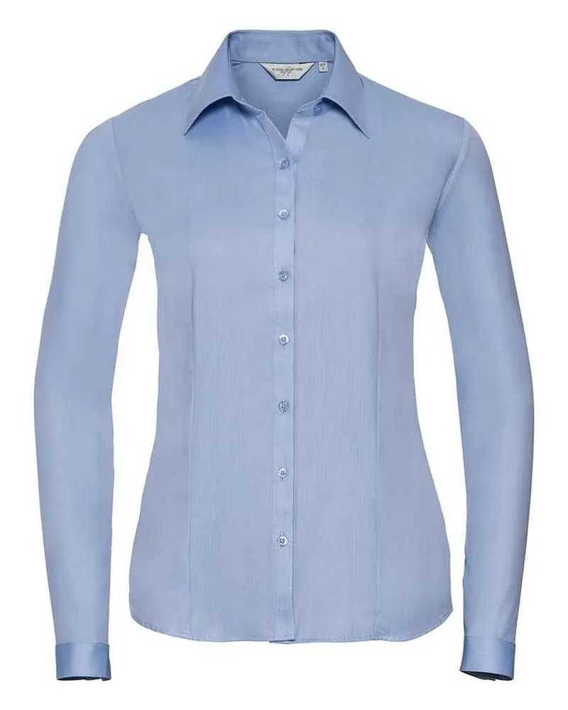 Russell Athletic Russell Collection - Formelles Hemd für Damen Langärmlig (Hellblau Blau