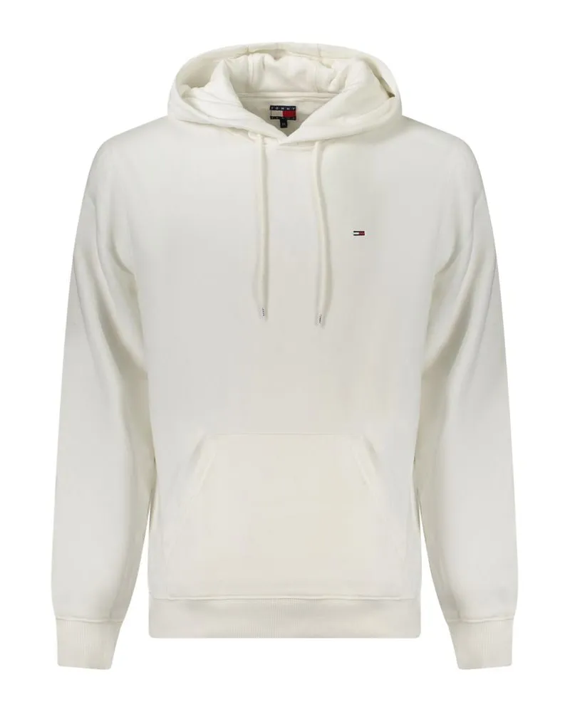 Tommy Hilfiger Bianco Baumwolle Herren Hoodie Sweatshirt Weiß