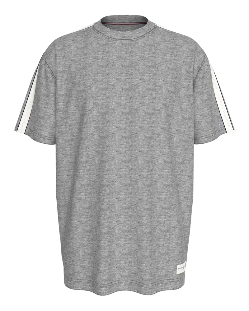 Tommy Hilfiger T-Shirt für Herren, Regulär, kurzärmlig (Grauheide meliert Gold