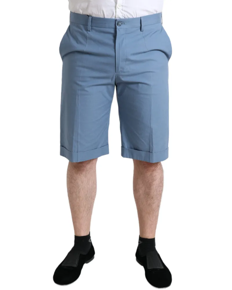 Dolce & Gabbana Baumwoll-Shorts in mittellanger Ausführung Blau