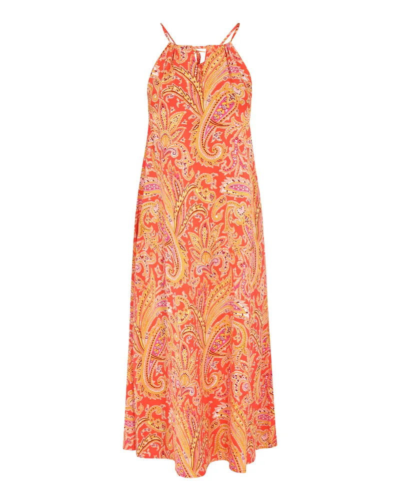 IZIA Kleid Frauen orange mehrfarbig Mehrfarbig
