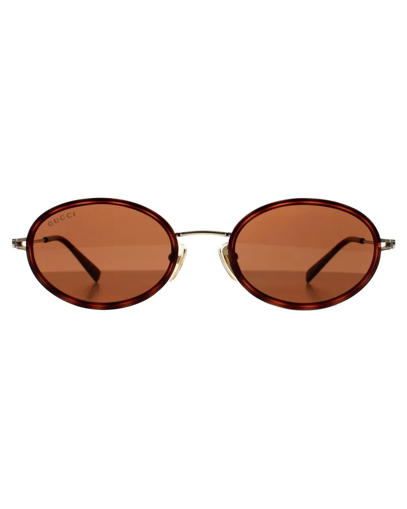 Gucci Oval Womens Havanna Gold Braun GG1980S Braun