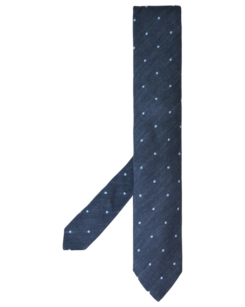Hackett Casual Dot Mens Navy Krawatten Blau