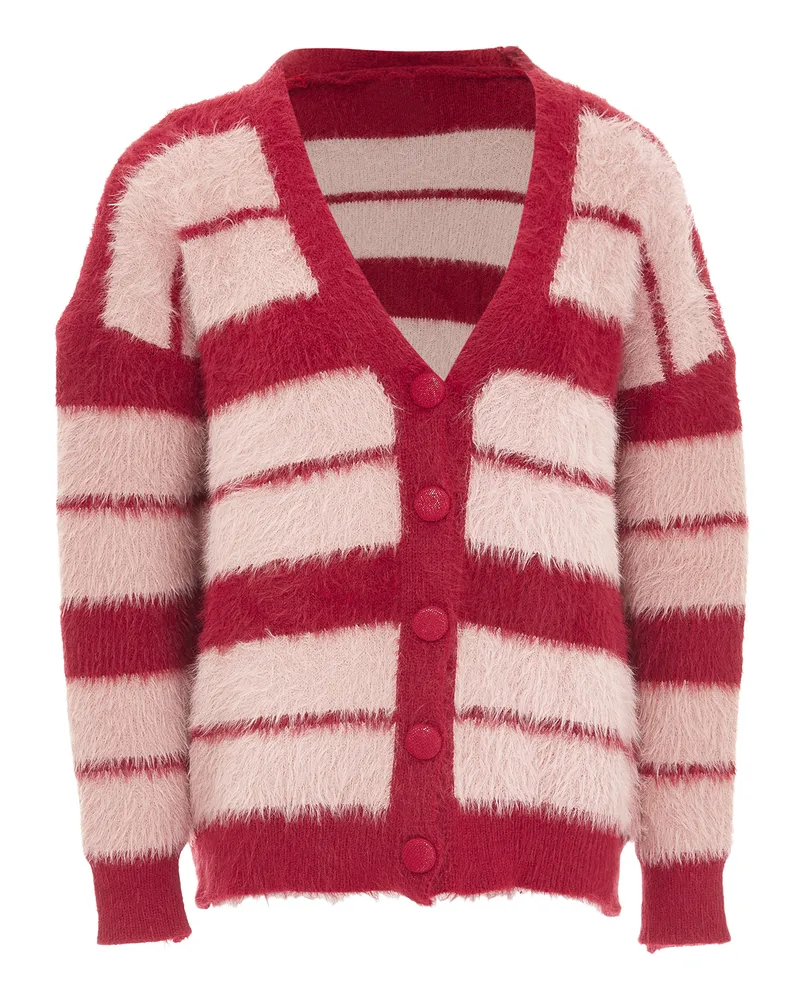 My Mo Strickjacke Frauen Rosafäule Rot