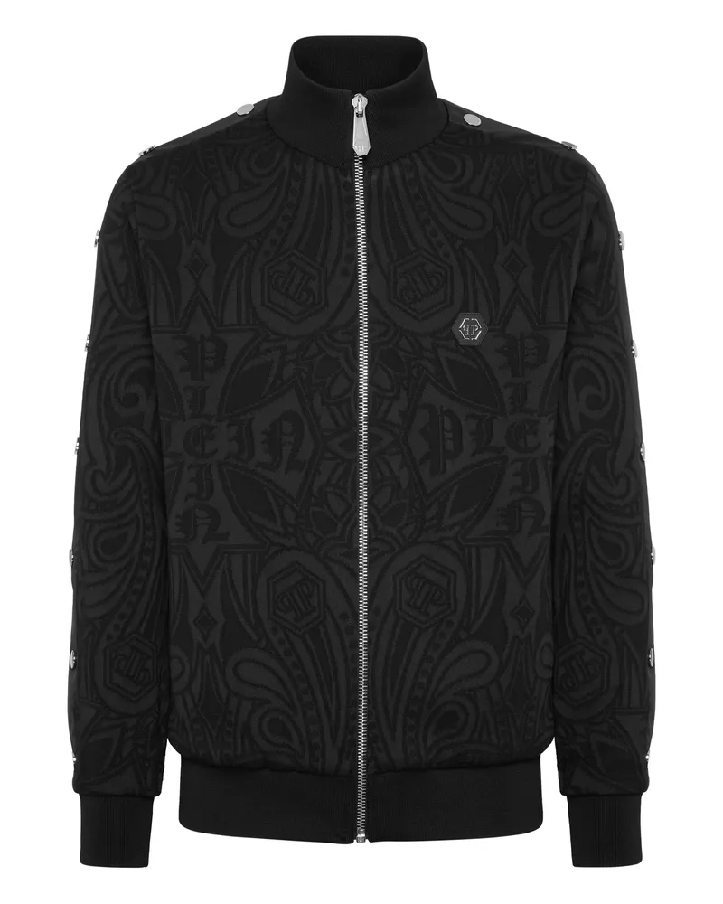 Philipp Plein Jogging-Jacke Chrome Schwarz