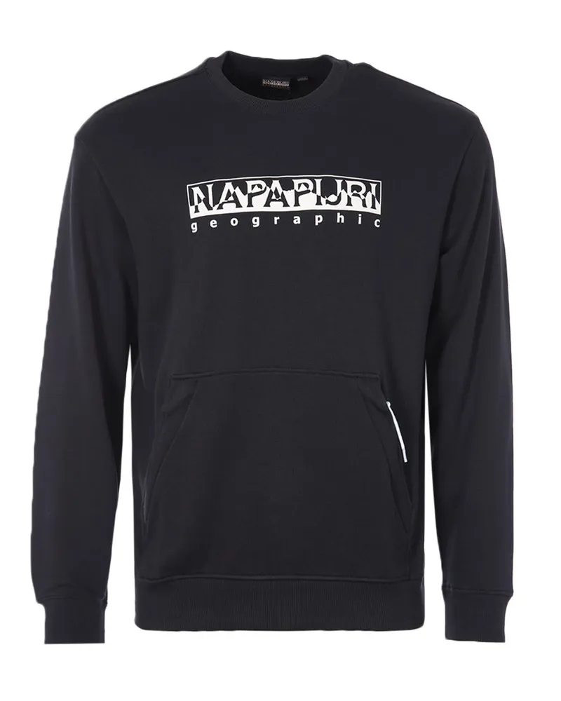 Napapijri B-Sella Sweatshirt mit Kängurutasche und Reißverschluss NP0A4G6S Herren Schwarz
