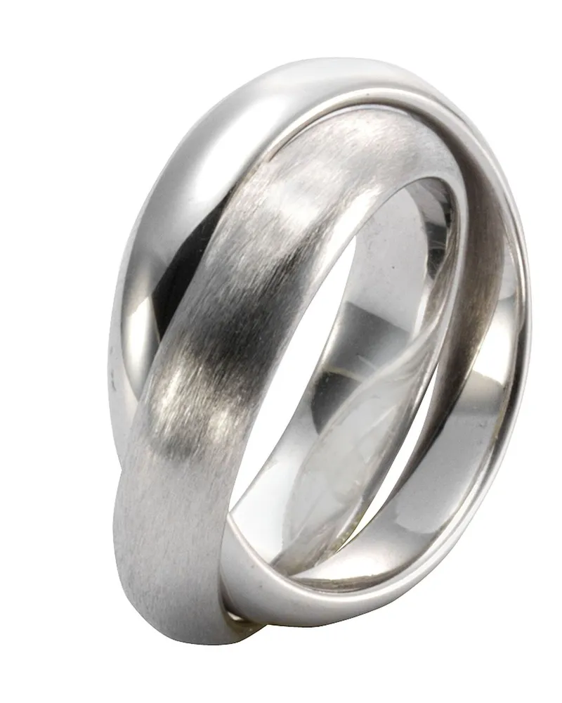 Celesta Silber Ring 925 Sterling Silber zweireihig Silber