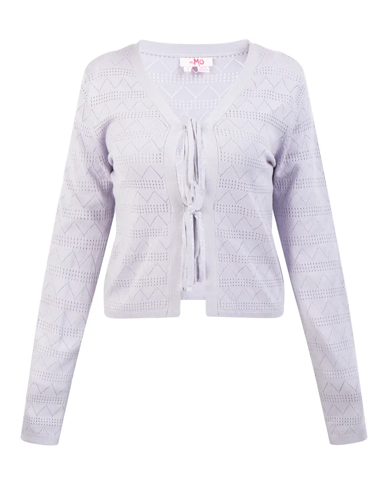 My Mo Strickjacke Damen Flieger Lila