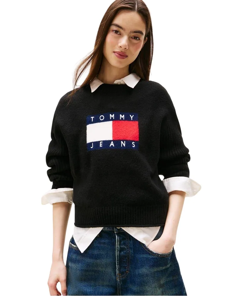 Tommy Hilfiger Pullover für Damen (Schwarz Schwarz
