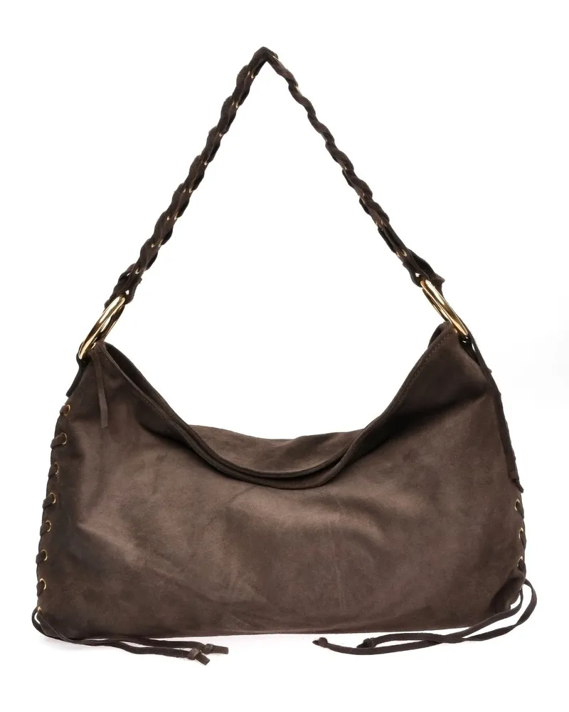 Anna Luchini Kastanienbraun Rindsledertasche Dunkelbraun