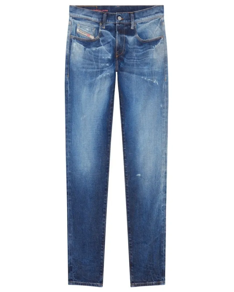 Diesel D-Strukt Distressed Blue Jeans Blau