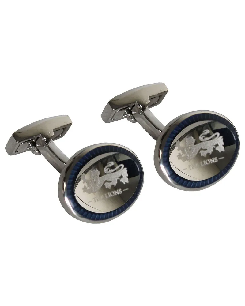Hackett Lions Mens Silver/Navy Manschettenknöpfe Silber