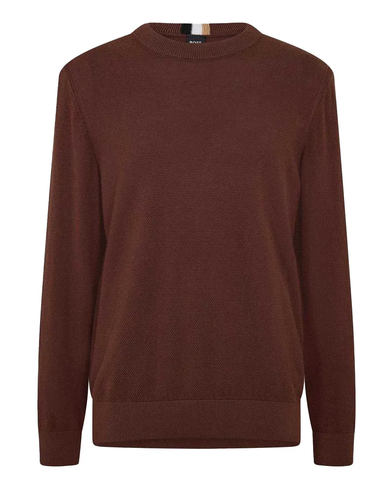HUGO BOSS Ecaio-P" Pullover für Herren, Jerseyware (Dunkelbraun Braun