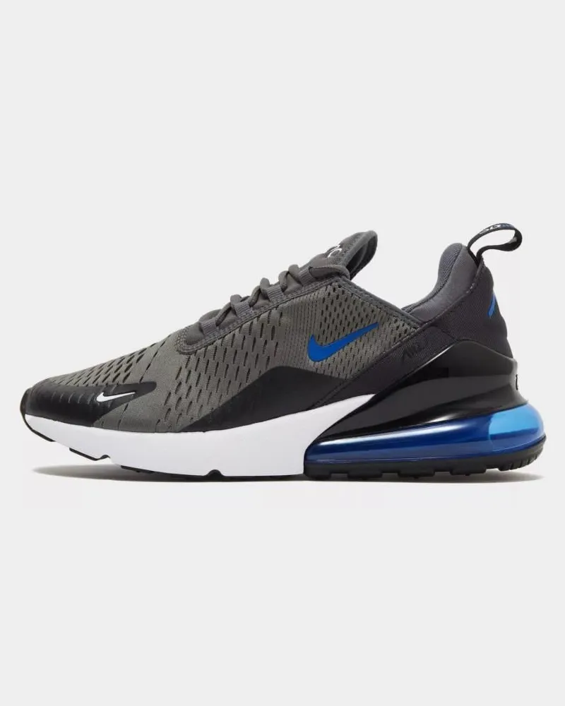 Nike Air Max 270 Turnschuhe, Eisen Grau / Spiel Royal Schwarz Dunkelgrau