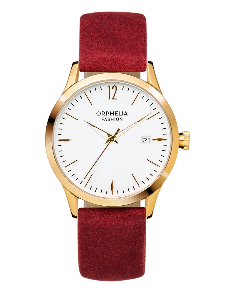 Orphelia Fashion Wildleder Damen rote Uhr OF711701 Rot