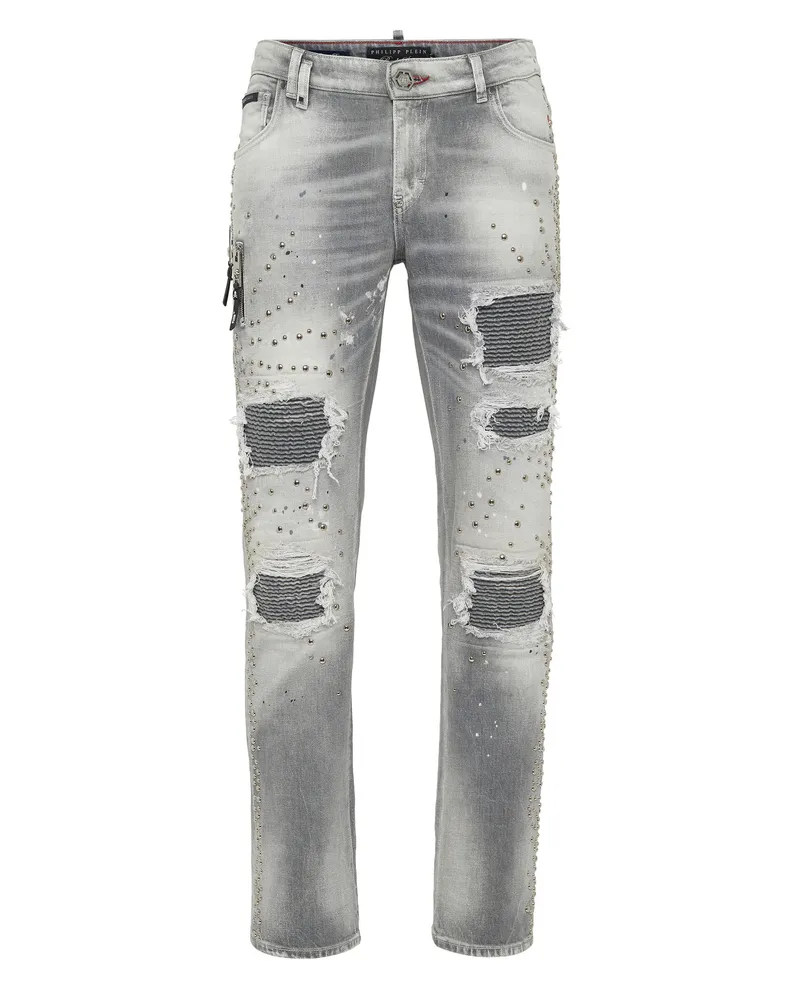 Philipp Plein Jeans Slim Fit Grau